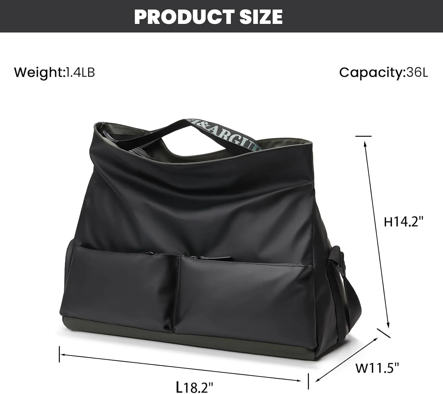 Gym Bag for Women & Men With Wet Pocket & Shoe Compartment Workout Bags For Gym Women Sports Duffel Bag For Travel, Swimming, Yoga (A-AB-001-Black)