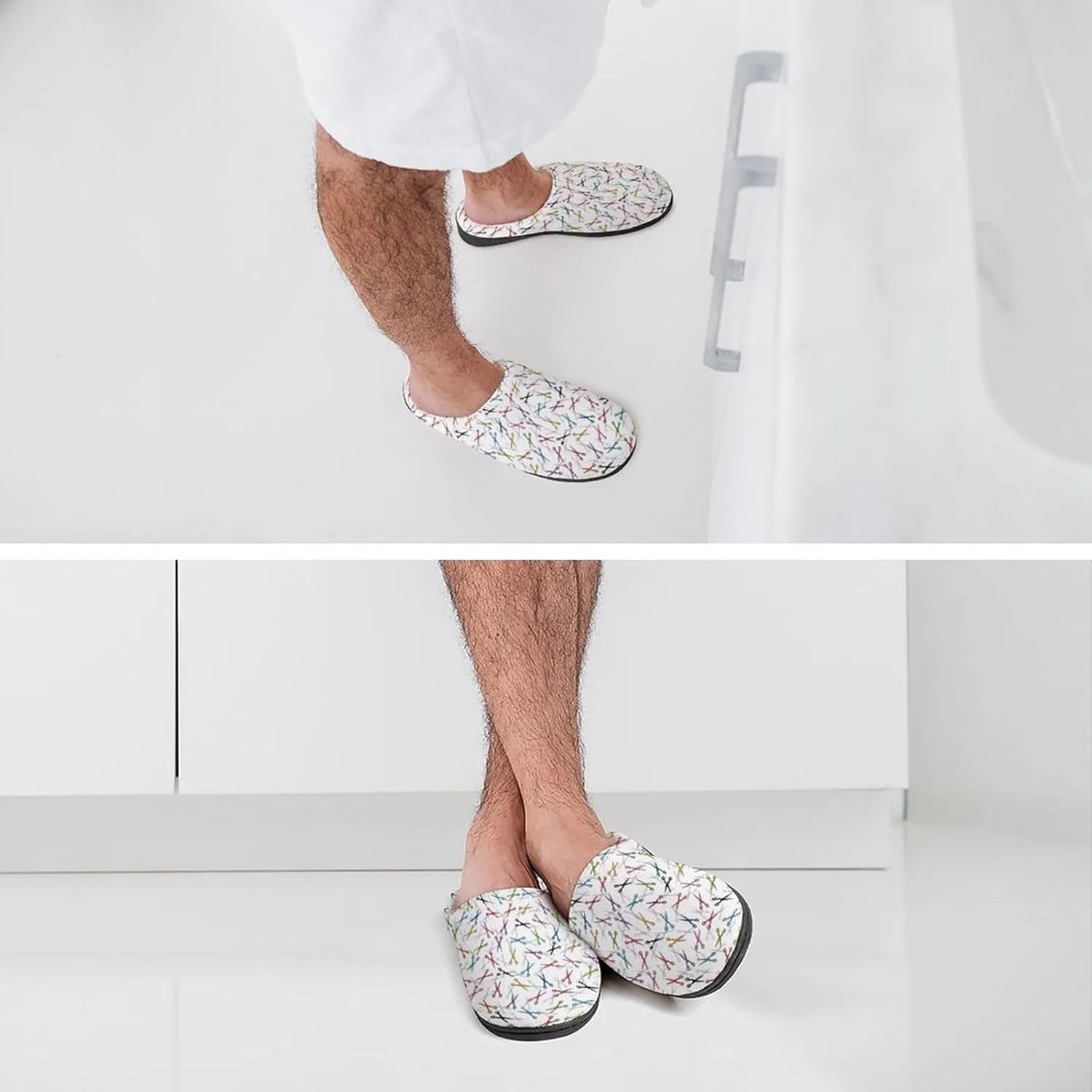Halloween Checkered Clog Slippers For Womens Ladies Non-Slip Home Slippers Cotton Slipper Slip-On Shoes Indoor Outdoor