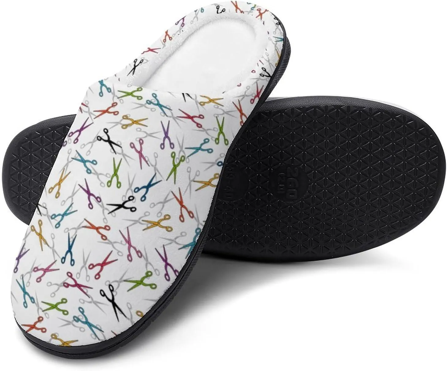 Halloween Checkered Clog Slippers For Womens Ladies Non-Slip Home Slippers Cotton Slipper Slip-On Shoes Indoor Outdoor