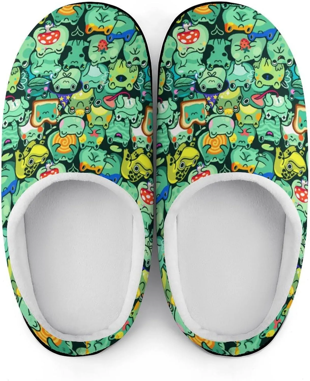 Halloween Slippers For Women Warm Cotton House Slippers Hard Sole Comfy Clog Slippers Slip-On Shoes Indoor Outdoor