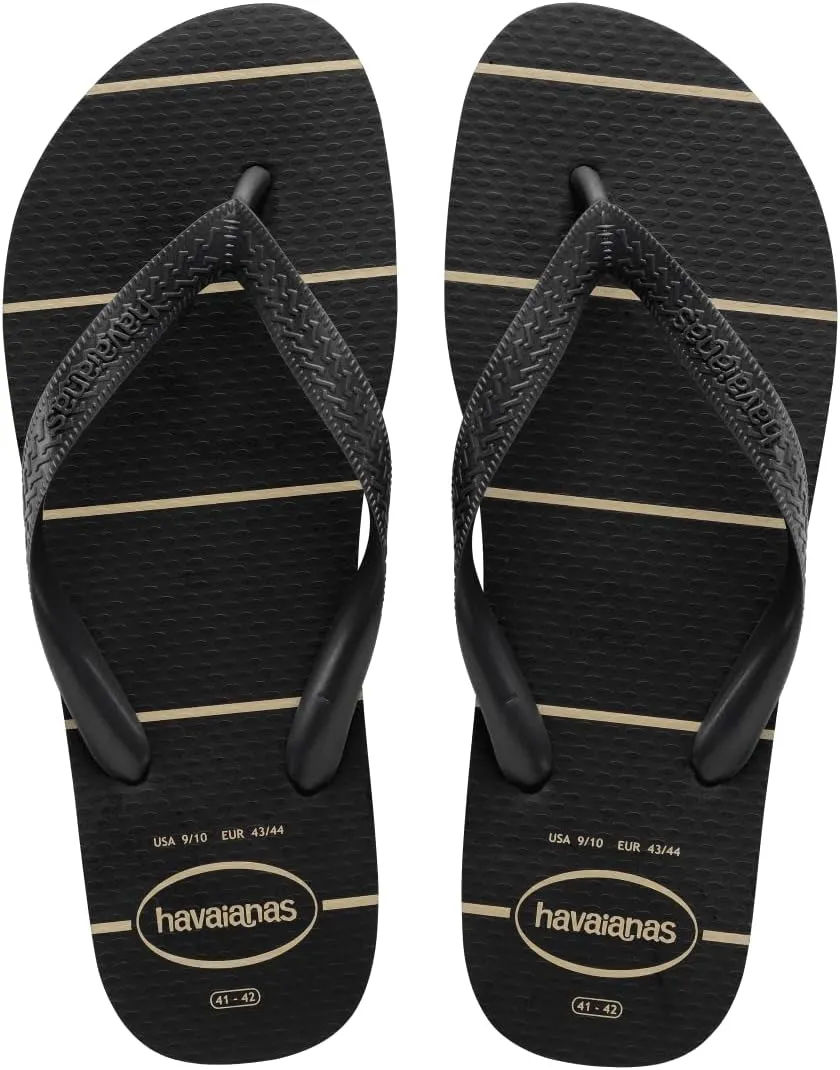 havaianas Men's Top Sandal Color Essential Black Flip-Flop