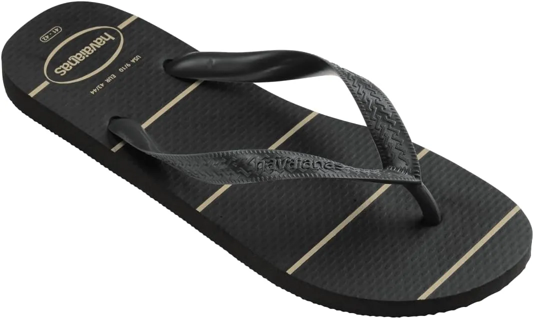 havaianas Men's Top Sandal Color Essential Black Flip-Flop