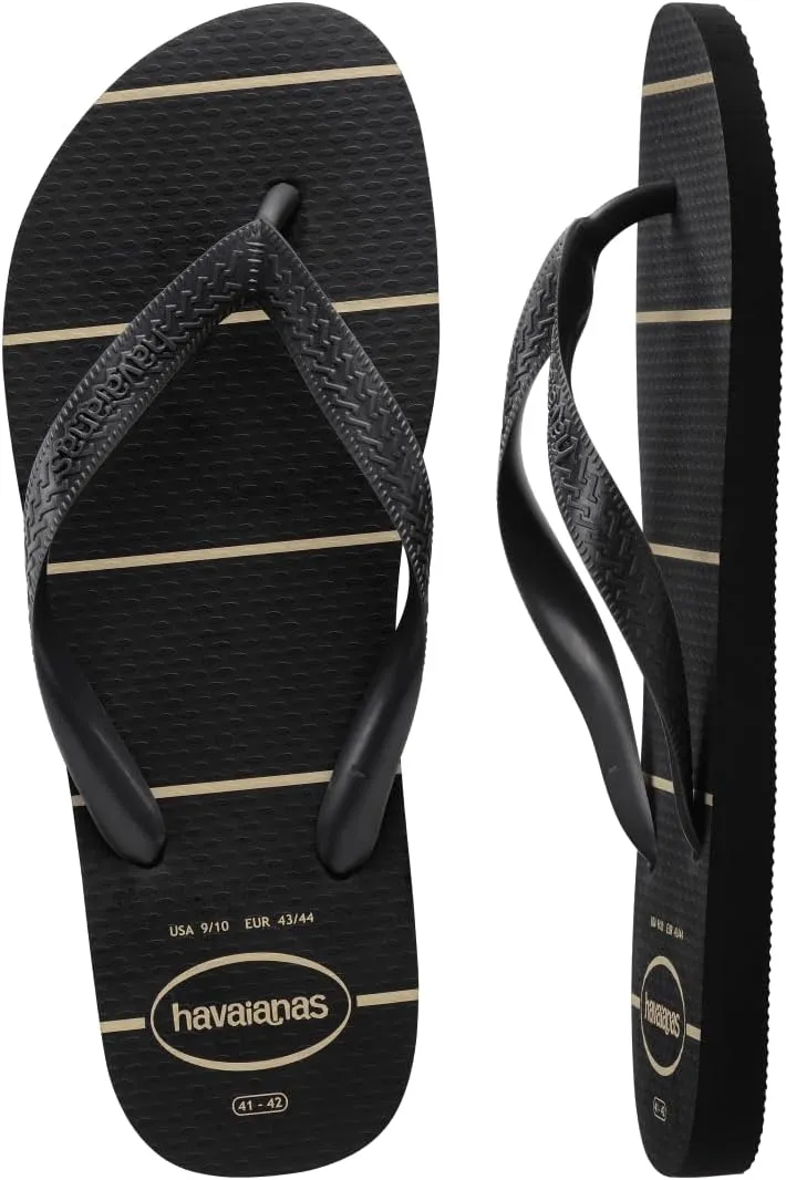 havaianas Men's Top Sandal Color Essential Black Flip-Flop