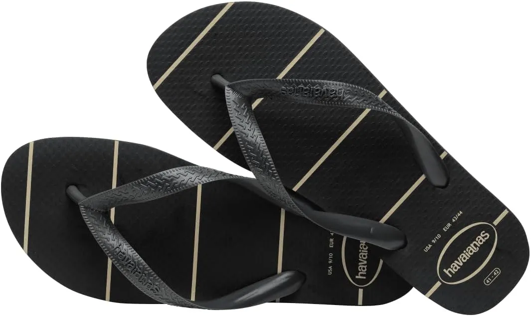 havaianas Men's Top Sandal Color Essential Black Flip-Flop