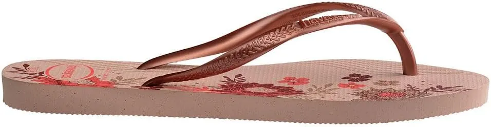 Havaianas Women's Slim Organic Flip Flop Sandals, Floral Design