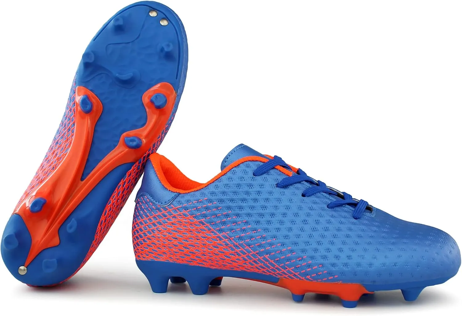 Hawkwell Kids Athletic Firm Ground Outdoor Comfortable Soccer Cleats Shoes(Toddler/Little Kid/Big Kid)