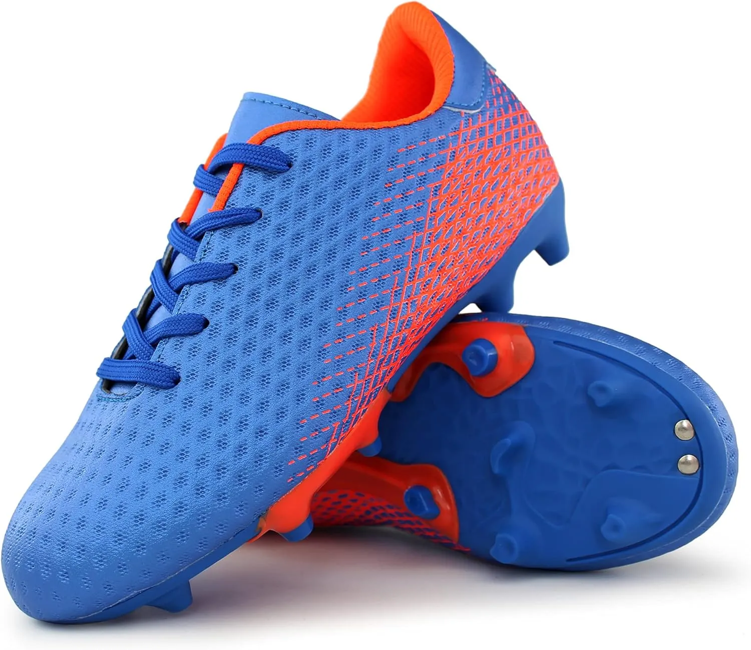 Hawkwell Kids Athletic Firm Ground Outdoor Comfortable Soccer Cleats Shoes(Toddler/Little Kid/Big Kid)