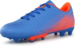 Hawkwell Kids Athletic Firm Ground Outdoor Comfortable Soccer Cleats Shoes(Toddler/Little Kid/Big Kid)