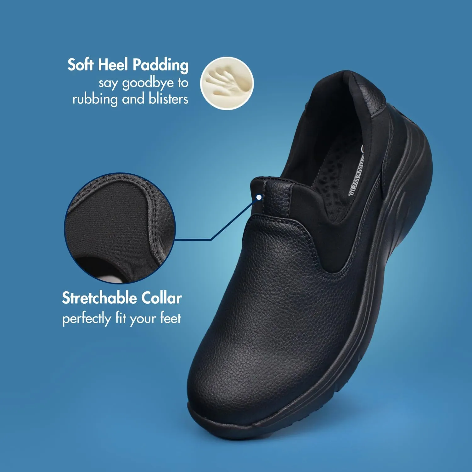 Hawkwell Women's Slip on Lightweight Nursing Shoes Comfortable Slip Resistant Work Shoes