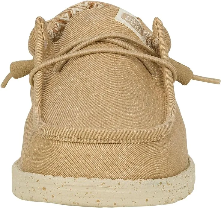 Hey Dude Wally Canvas Wide Tan 41785-265 – Lightweight, Comfortable Slip-On Loafers for Men
