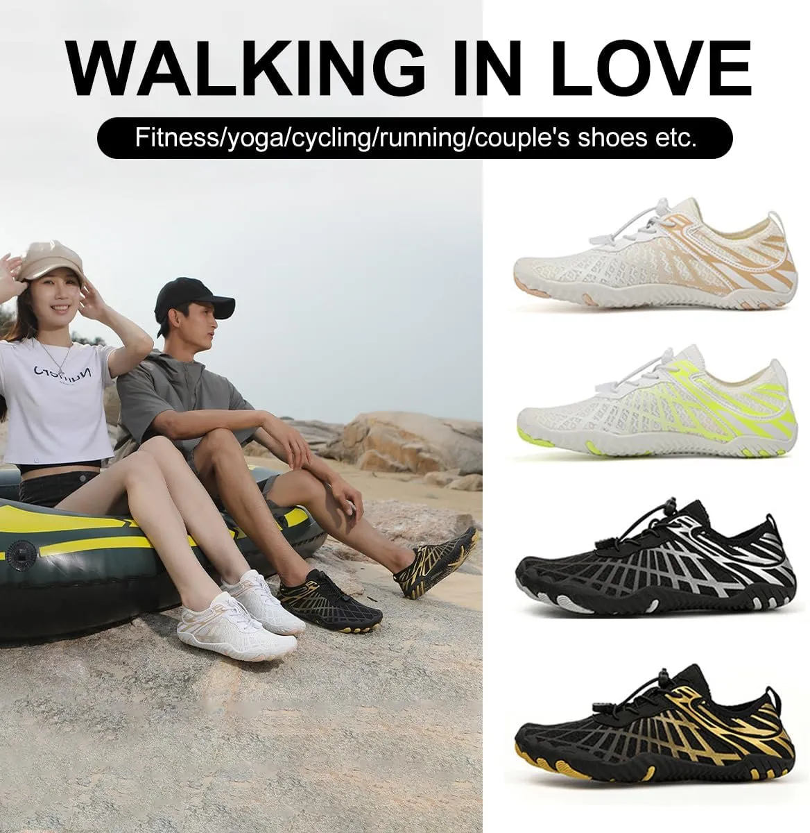 Hiking Footwear Barefoot Shoes Womens,Pro-Healthy&Non-Slip Water Shoe for Women Men, Wide Toe Running Shoes Boots Sneakers Unisex