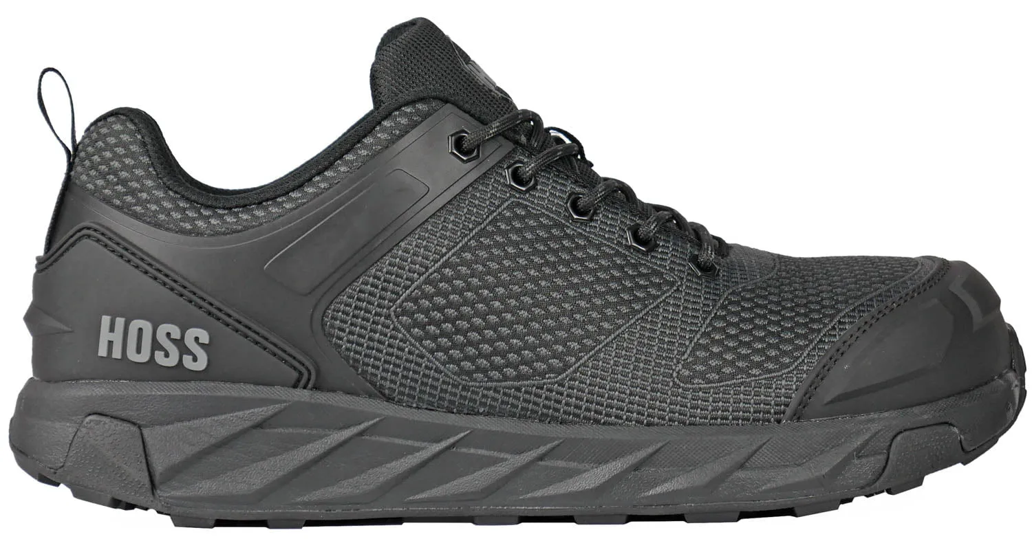 Hoss Boots Mens Buster Low Composite toe Black Textile Work Shoes