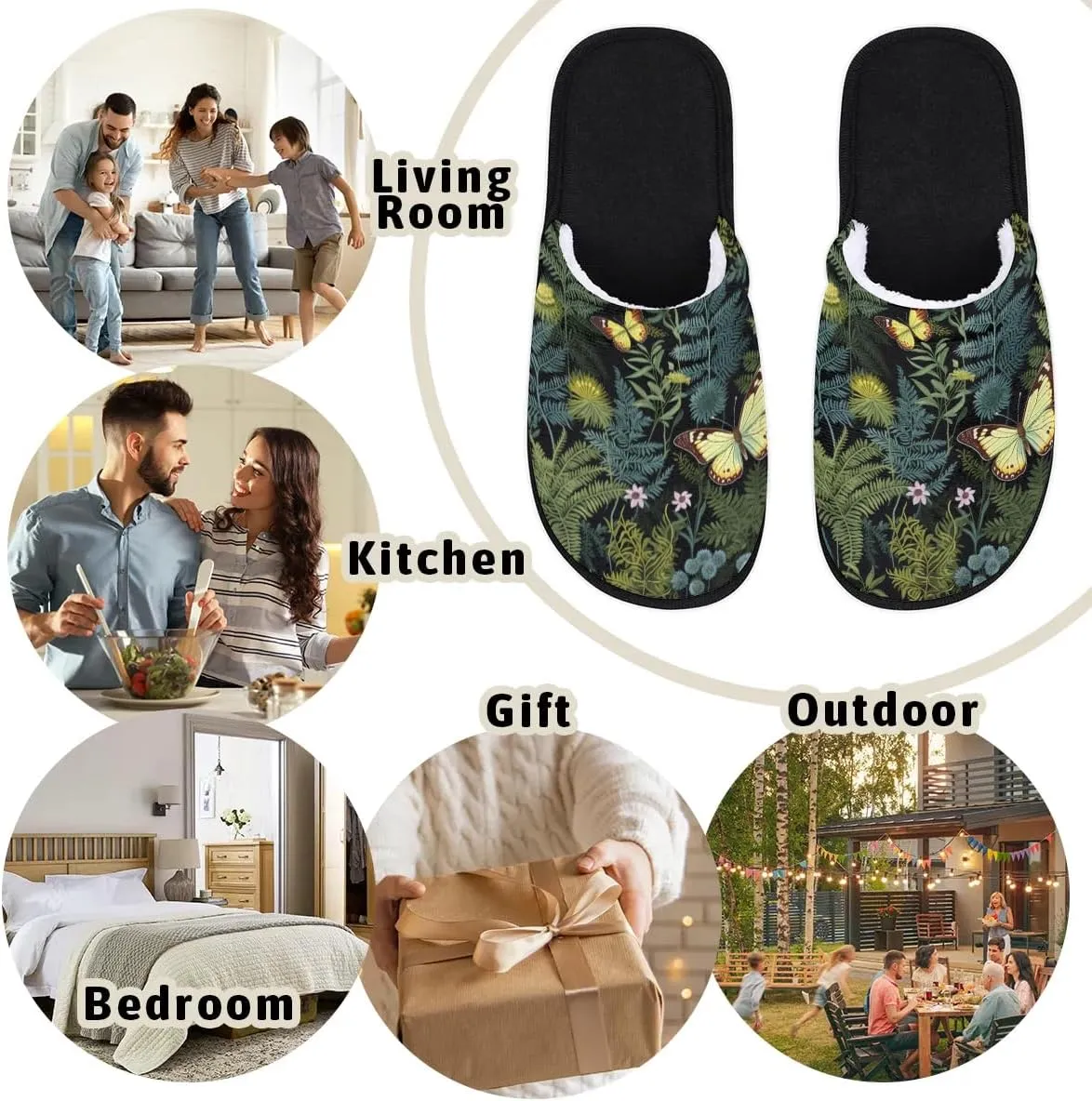 House Slippers for Women Men Soft Cozy Non Slip Lightweight Winter House Shoes for Indoor Outdoor