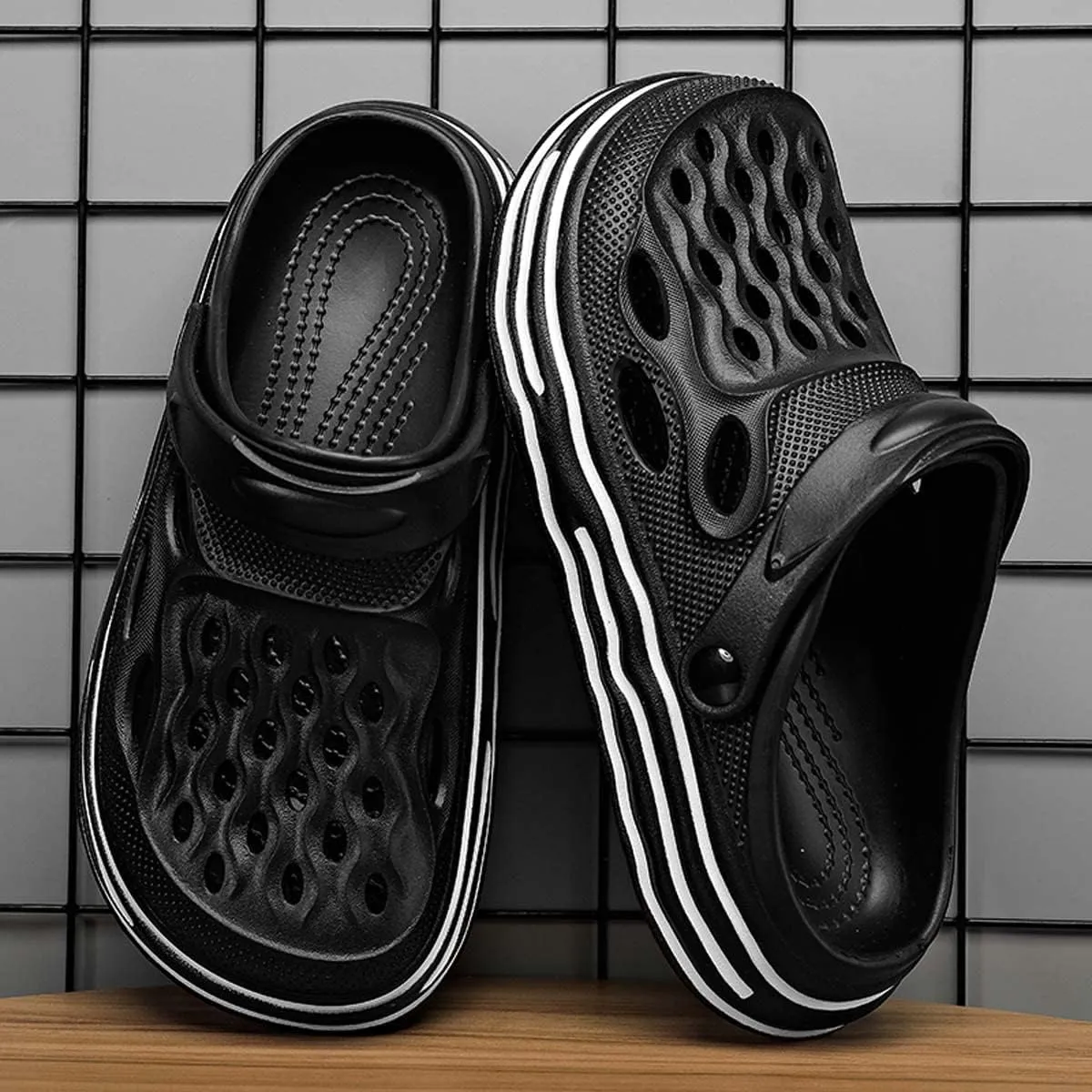 HYDLONGR Men's Women's Summer Lightweight Breathable Garden Shoes Hole Sandals Clogs Shoes
