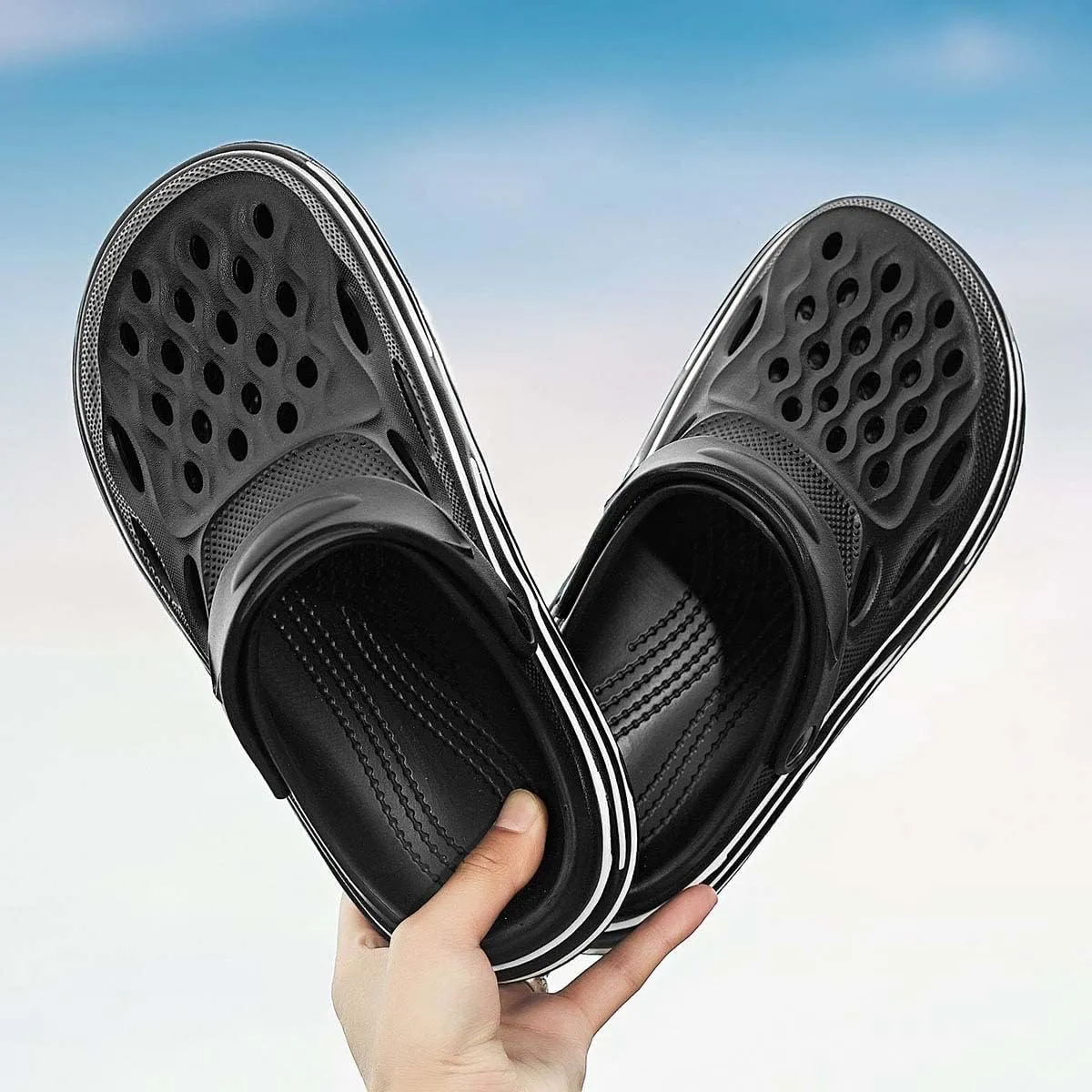 HYDLONGR Men's Women's Summer Lightweight Breathable Garden Shoes Hole Sandals Clogs Shoes