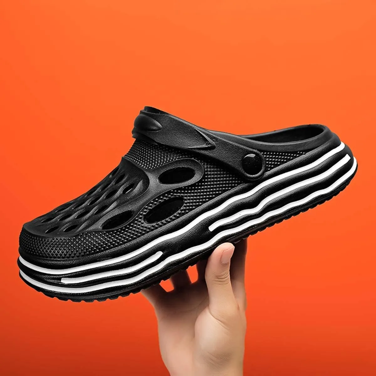 HYDLONGR Men's Women's Summer Lightweight Breathable Garden Shoes Hole Sandals Clogs Shoes