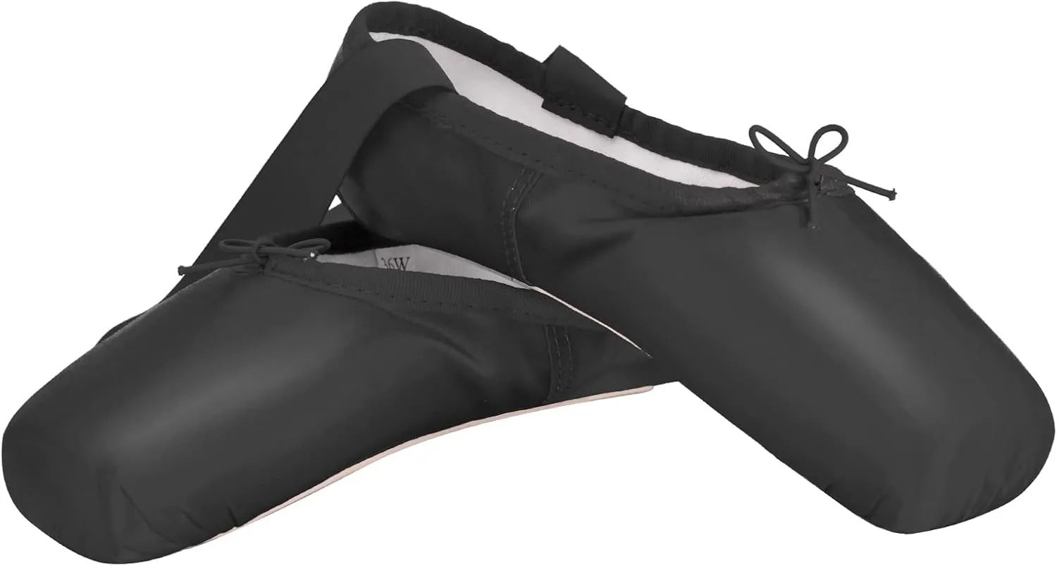 IJONDA Adult Ballet Pointe Shoes for Girls Women with Toe Pads and Mesh Bag