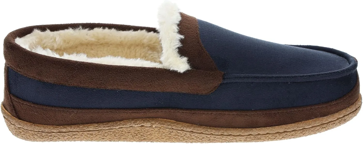 IZOD Men Classic Moccasin Slipper - Warm, Soft, Slip On