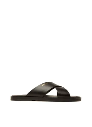 Jair Leather Sandals In Black