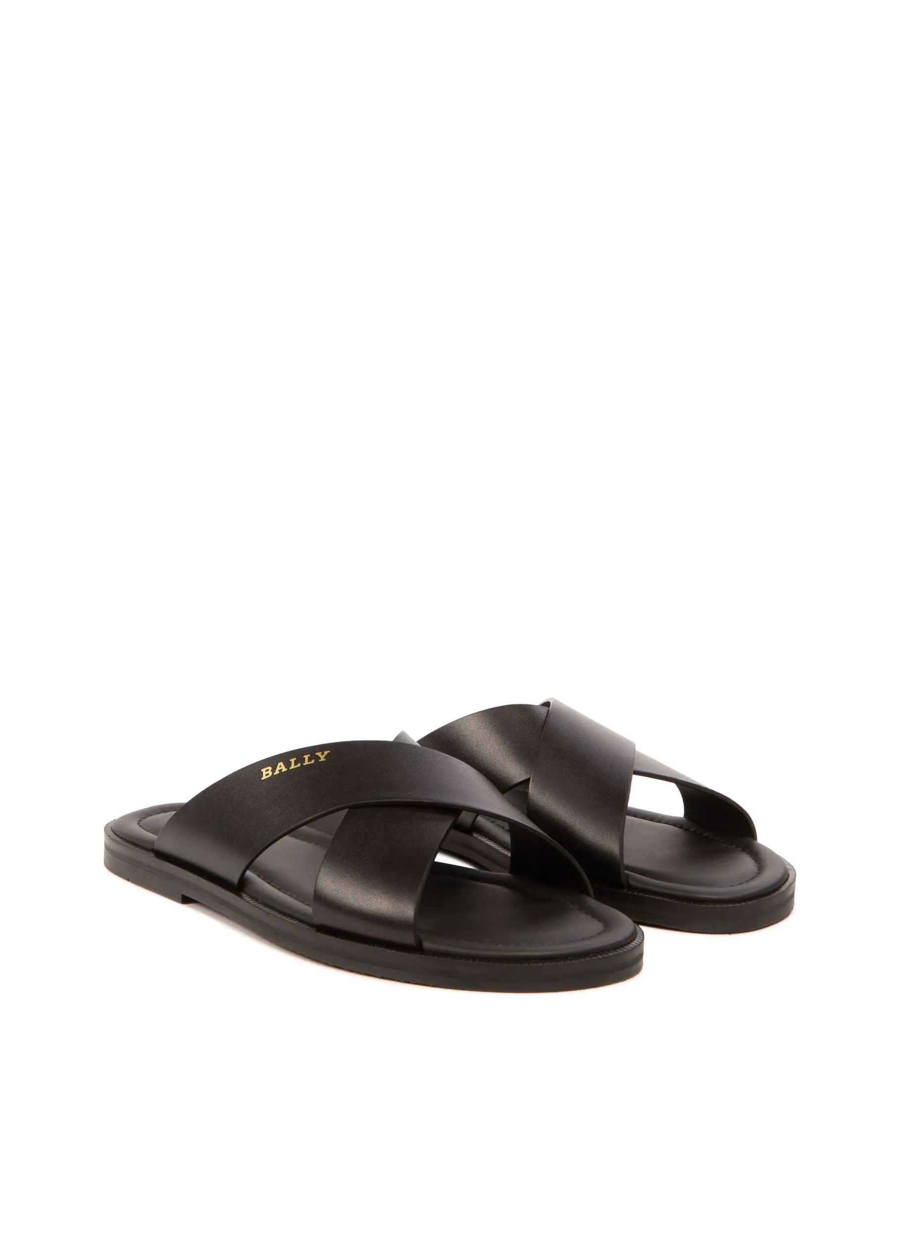 Jair Leather Sandals In Black