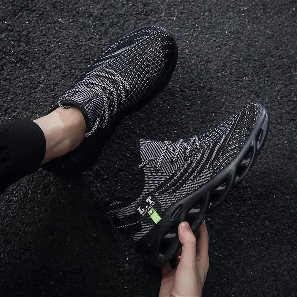 Jakcuz Big Size Mens Slip on Fashion Sneakers Lightweight Breathable Mesh Gym Casual Sport Walking Shoes