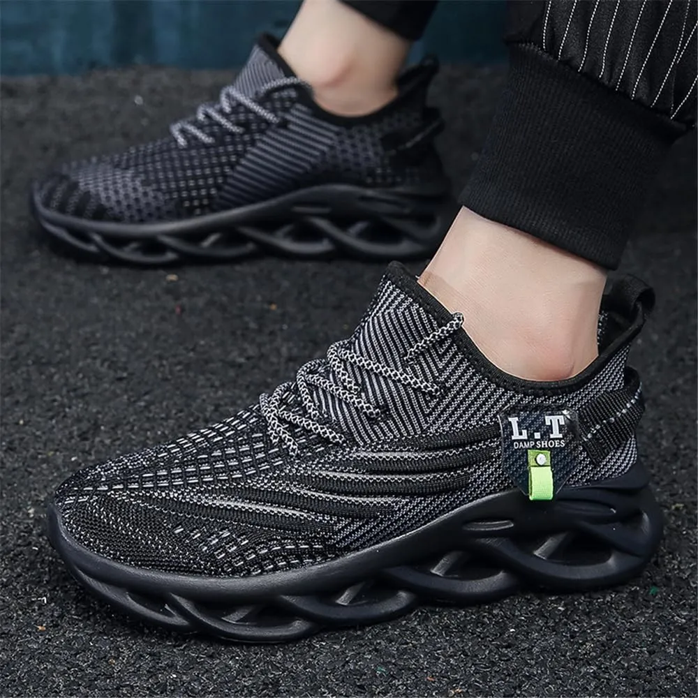 Jakcuz Big Size Mens Slip on Fashion Sneakers Lightweight Breathable Mesh Gym Casual Sport Walking Shoes