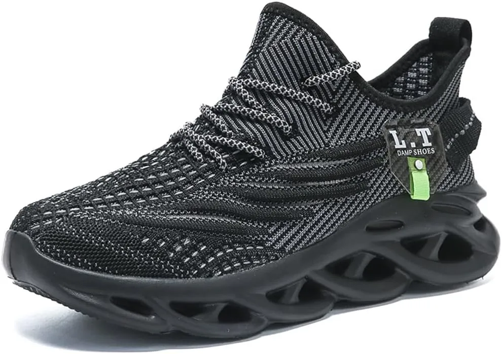 Jakcuz Big Size Mens Slip on Fashion Sneakers Lightweight Breathable Mesh Gym Casual Sport Walking Shoes