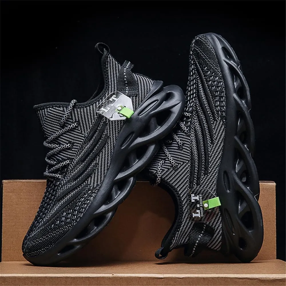 Jakcuz Big Size Mens Slip on Fashion Sneakers Lightweight Breathable Mesh Gym Casual Sport Walking Shoes