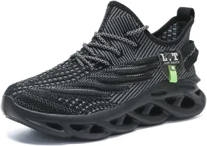 Jakcuz Big Size Mens Slip on Fashion Sneakers Lightweight Breathable Mesh Gym Casual Sport Walking Shoes
