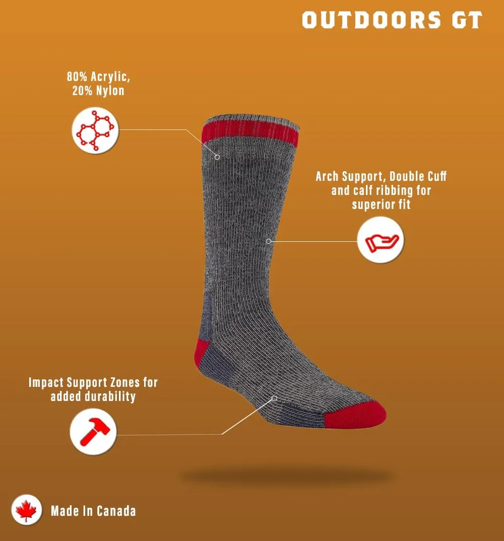 J.B Bootgear Outdoors GT Boot Sock (2 Pairs)