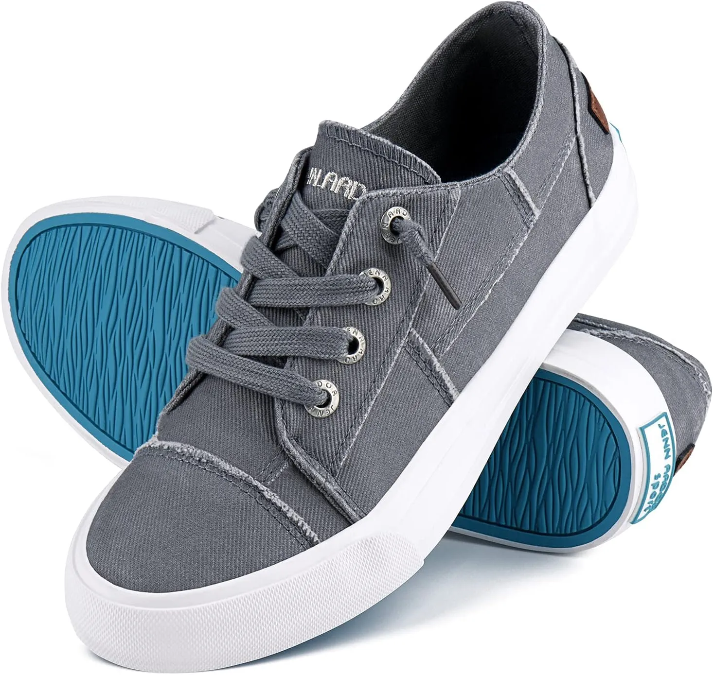 JENN ARDOR Slip On Canvas Shoes for Women Low Top Fashion Sneakers Comfortable Walking Flats
