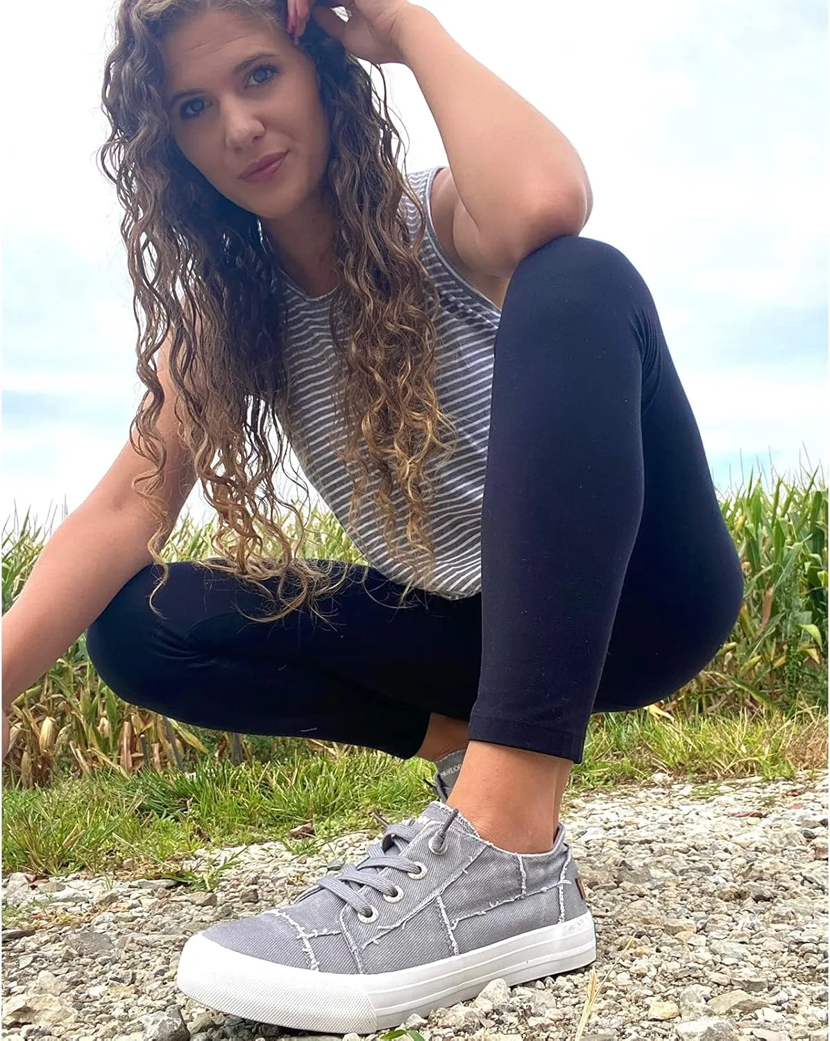 JENN ARDOR Slip On Canvas Shoes for Women Low Top Fashion Sneakers Comfortable Walking Flats