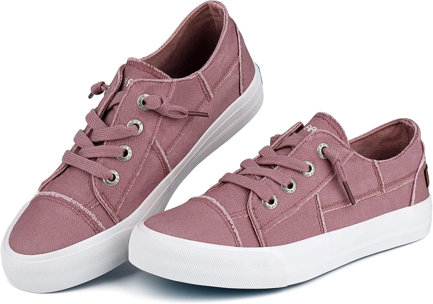 JENN ARDOR Slip On Canvas Shoes for Women Low Top Fashion Sneakers Comfortable Walking Flats