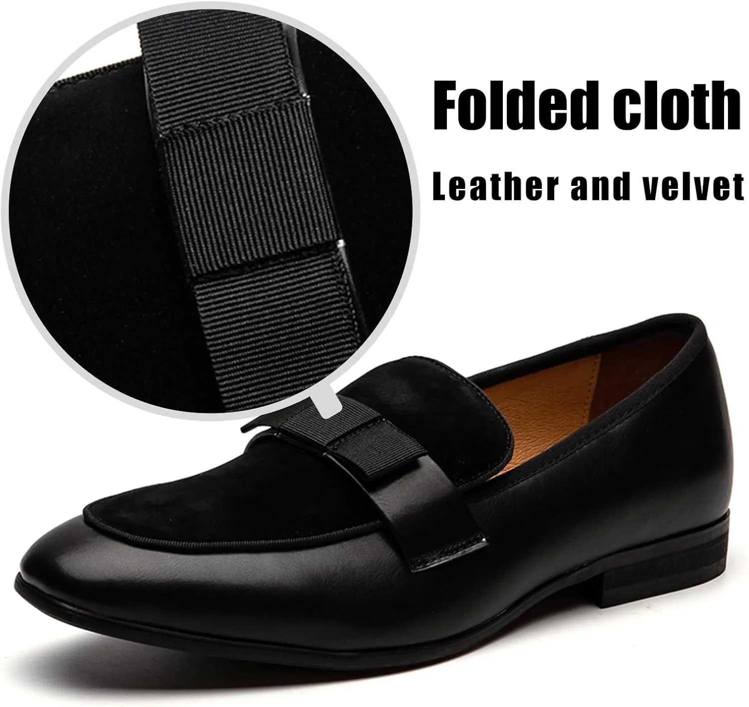 JITAI Men's Lindford Moc Toe Bit Slip-on Penny Loafer Party Shoes