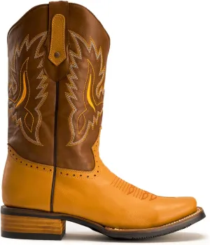 Joe Boots VE030 Men's Western Boots: Square Toe Cowboy Boots & Rodeo Boots in Genuine Leather