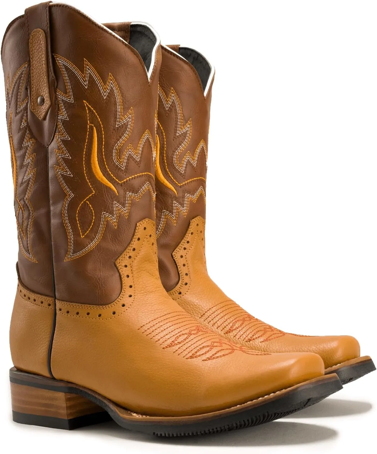 Joe Boots VE030 Men's Western Boots: Square Toe Cowboy Boots & Rodeo Boots in Genuine Leather