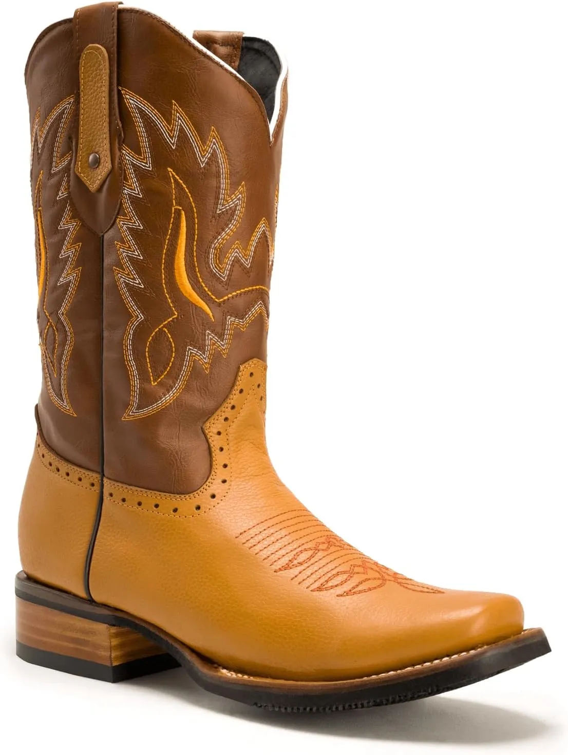 Joe Boots VE030 Men's Western Boots: Square Toe Cowboy Boots & Rodeo Boots in Genuine Leather