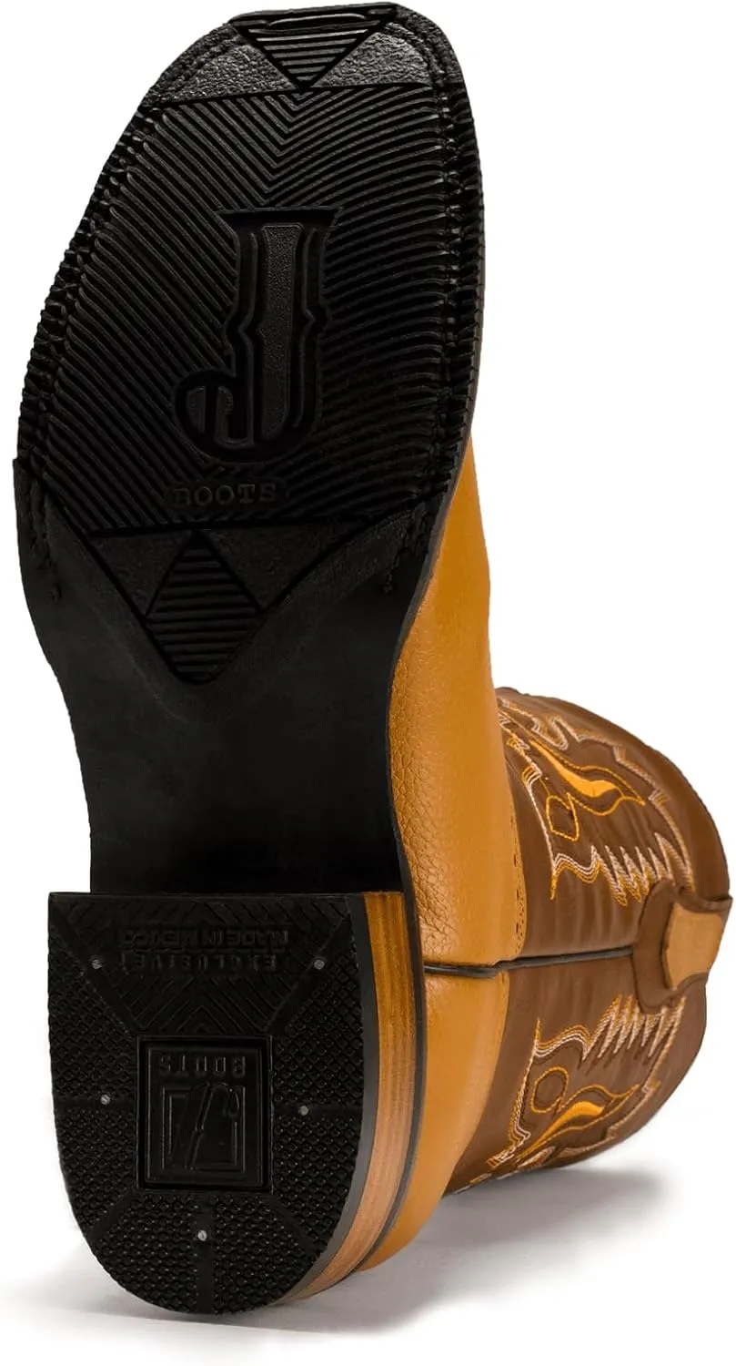 Joe Boots VE030 Men's Western Boots: Square Toe Cowboy Boots & Rodeo Boots in Genuine Leather