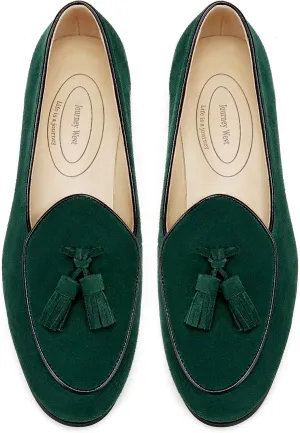 Journey West Suede Tassel Loafer for Women Slip-on Belgian Penny Loafers Shoes for Women in Many Colors