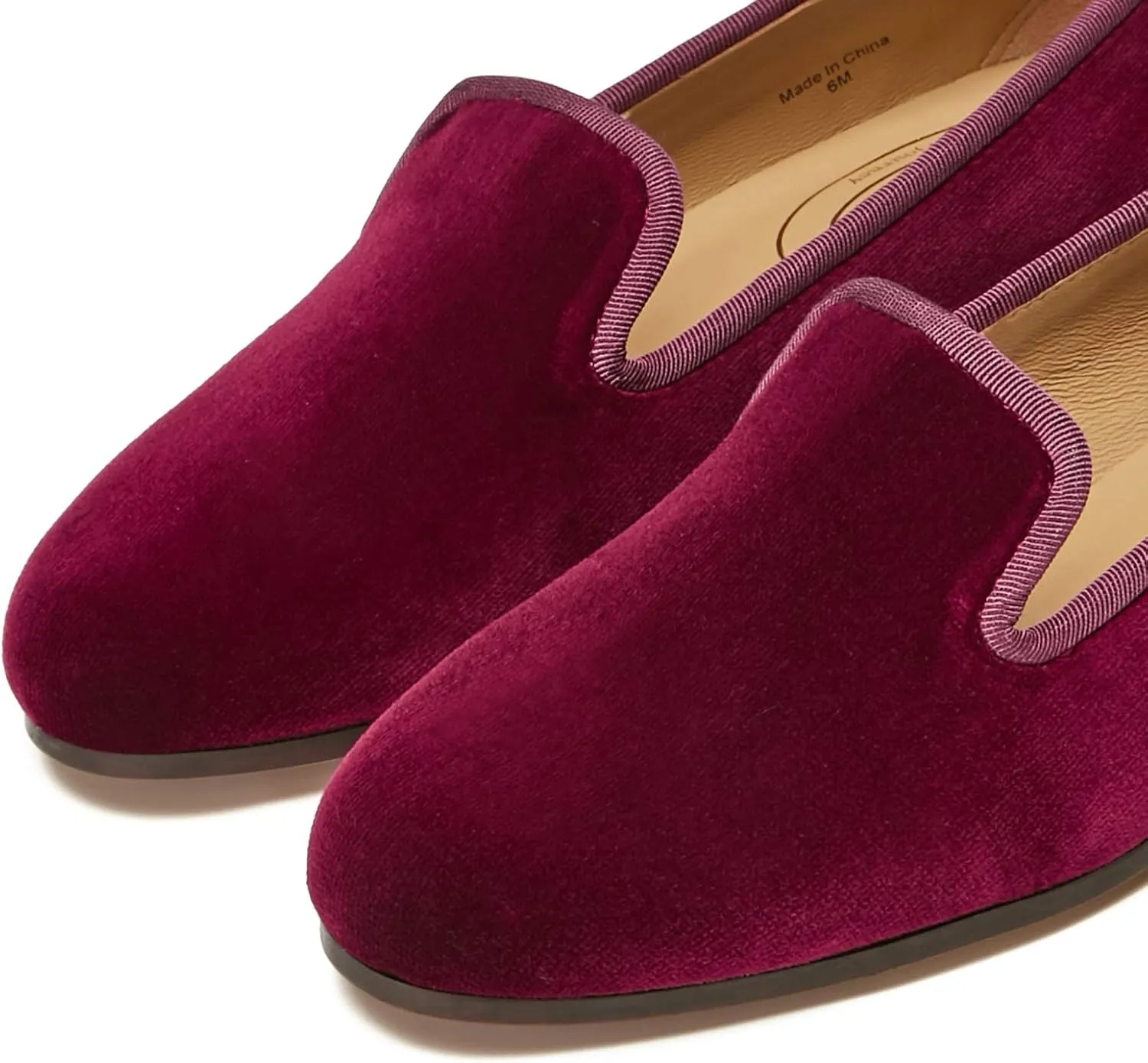 Journey West Women's Velvet Loafer Flat with Embroidery Velvet Slippers