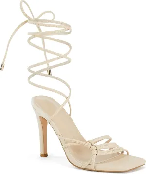 Juliet Holy Womens Lace Up Heeled Sandals Square Open Toe Stiletto Heels Strappy Summer Dressy Shoes