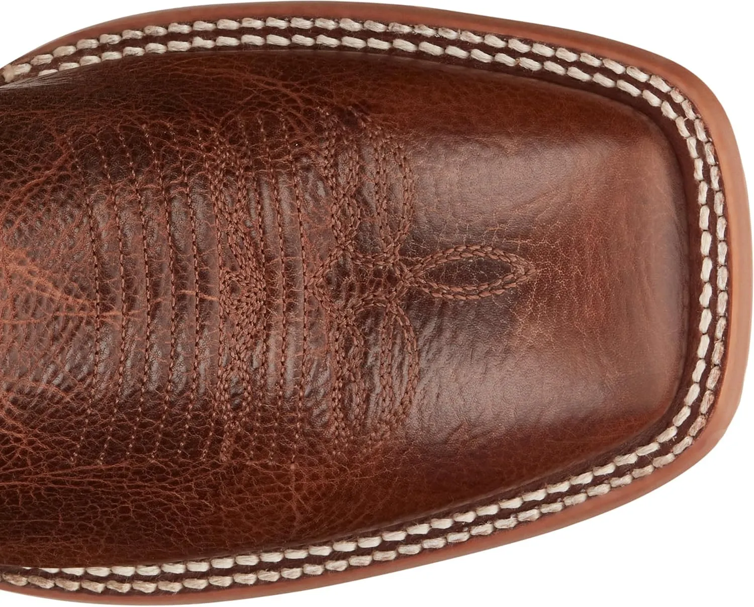 Justin Carsen 12" Square Toe Western Boot for Men - Hand-Distressed Leather, Bold Stitching, Orthotic Comfort, Rubber Outsole