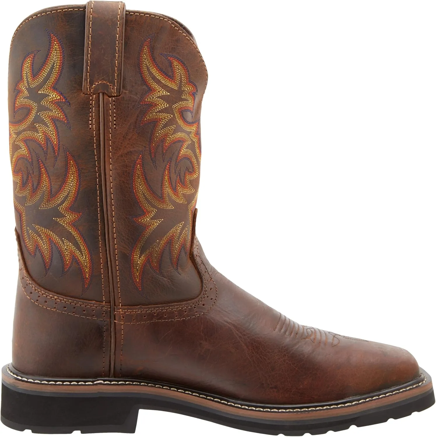 Justin Original Work Rugged Tan American Orange Top Boot Tan
