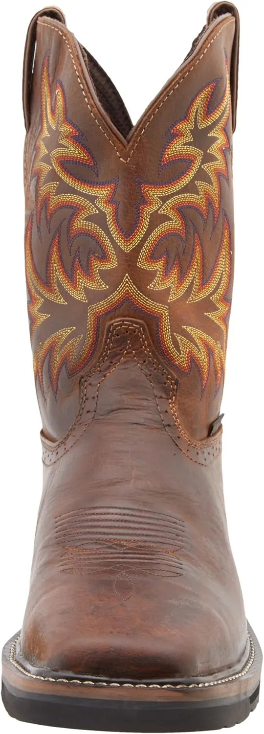 Justin Original Work Rugged Tan American Orange Top Boot Tan
