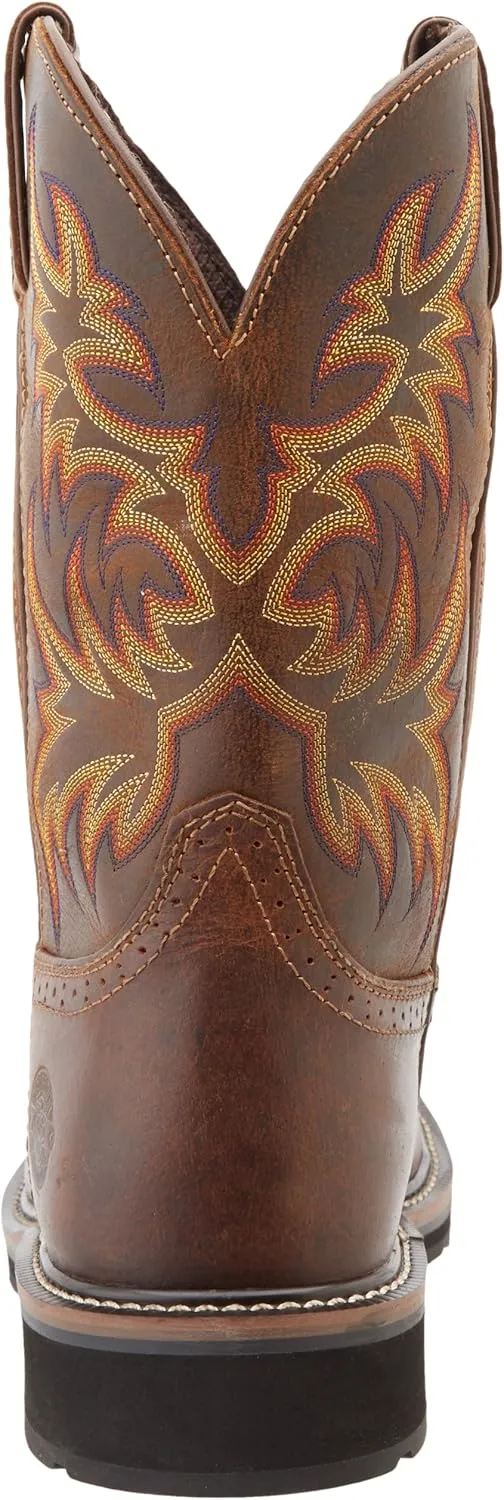 Justin Original Work Rugged Tan American Orange Top Boot Tan