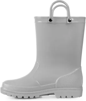 K KomForme Kids Girls & Boys Rain Boots with Easy-on Handles Waterproof Outdoors