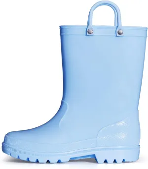 K KomForme Kids Girls & Boys Rain Boots with Easy-on Handles Waterproof Outdoors