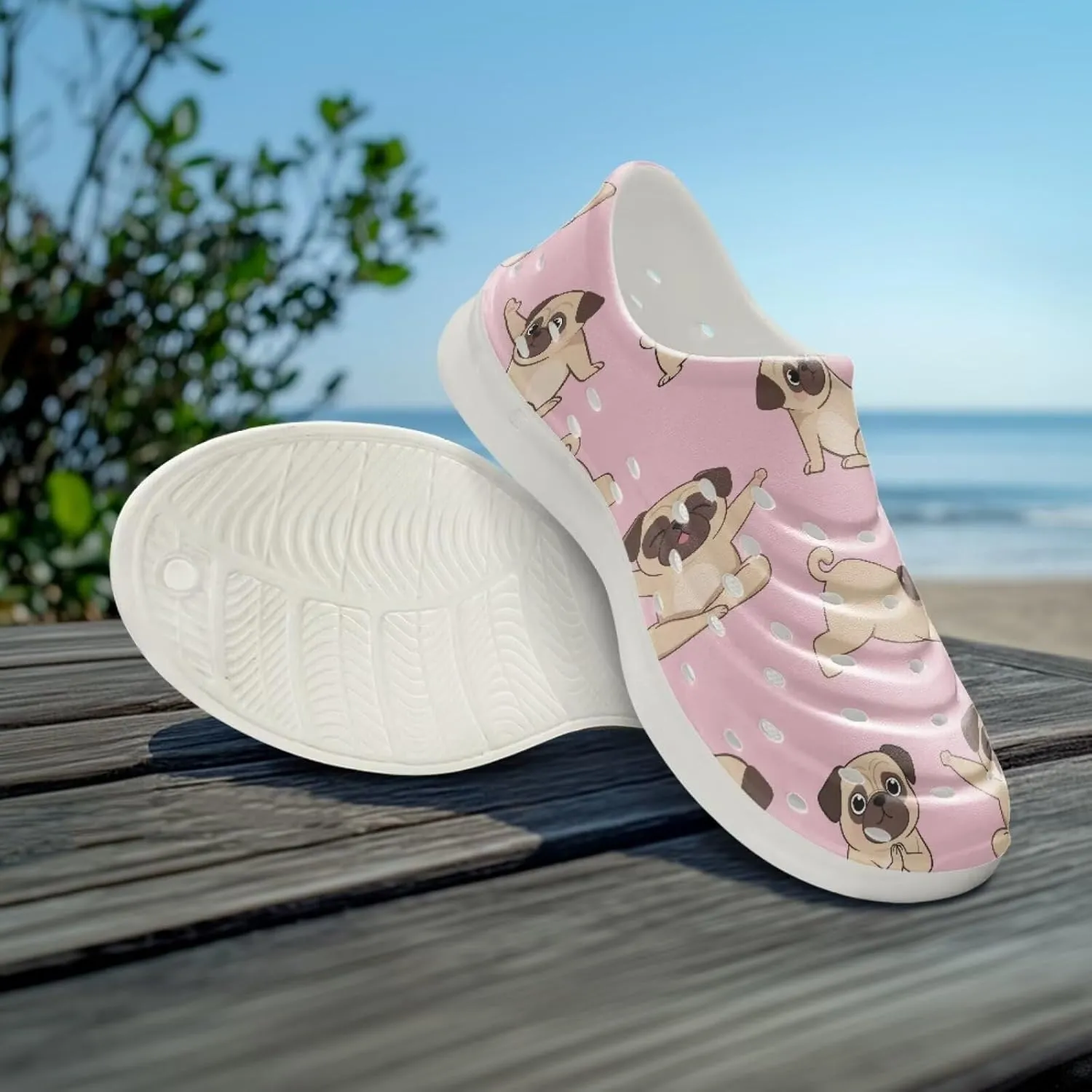Kids Cartoon Water Shoes Girls Boys Slip-On Sneakers Soft Breathable Garden Sandals for Outdoor Indoor