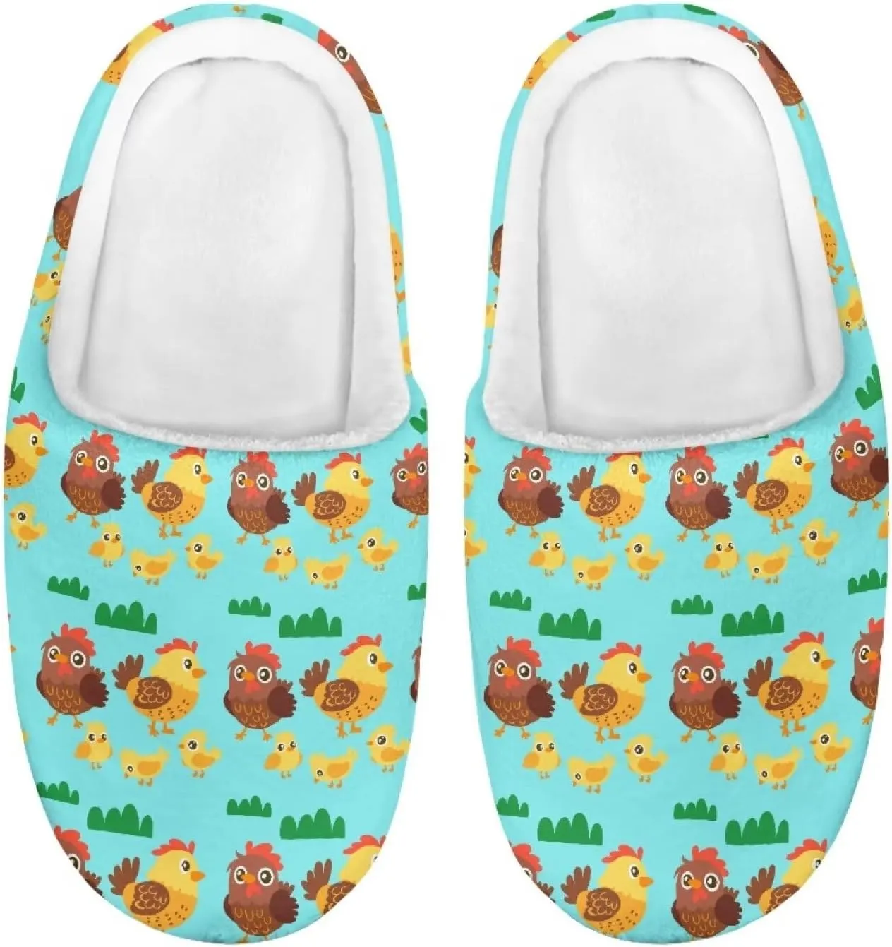 Kids Fuzzy Warm House Slippers for Girls Non Slip Rubber Sole Home Slippers for Toddlers Size 9-15