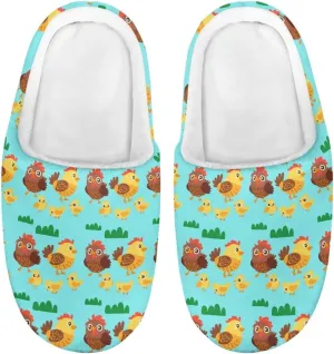 Kids Fuzzy Warm House Slippers for Girls Non Slip Rubber Sole Home Slippers for Toddlers Size 9-15